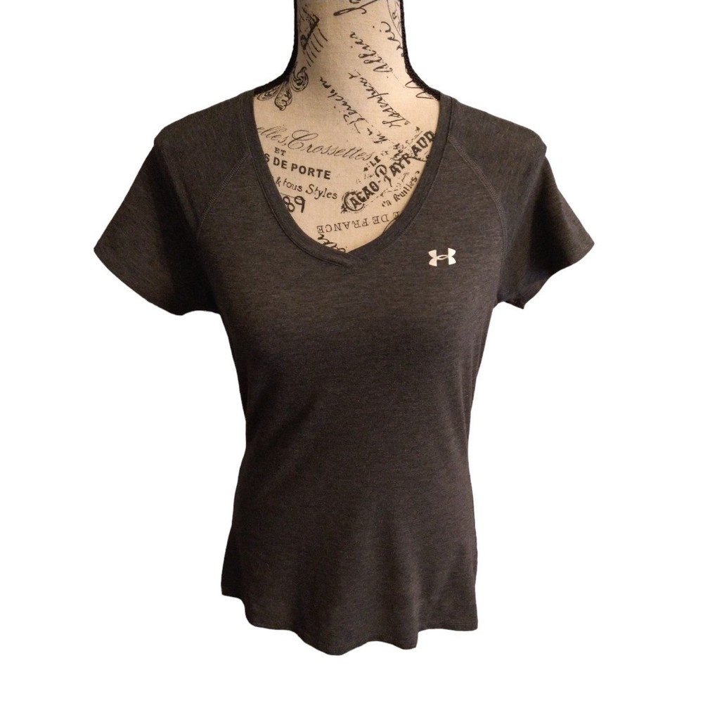 Under Armour dark gray small v-neck  top